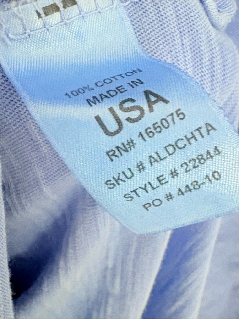 Fresh Produce Blue T-Shirt Dress Ruched Tie Side Midi Cotton Made in USA Sz L - Picture 11 of 13